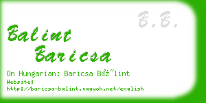 balint baricsa business card